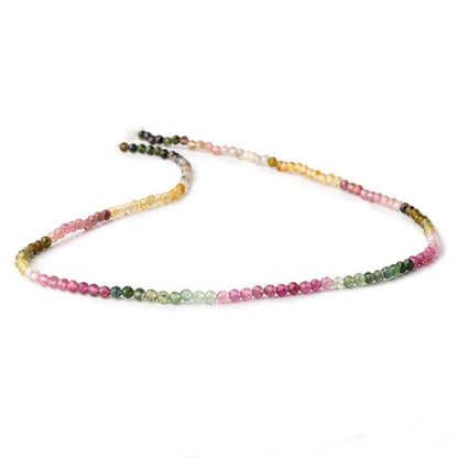 2.5mm Afghani Tourmaline micro faceted round beads 12.75 inch 140 pcs AAA
