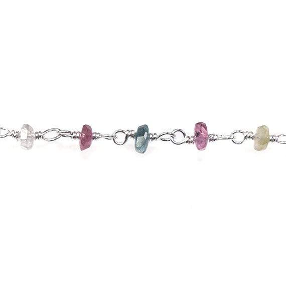 2.5mm Afghani Tourmaline Sterling Silver Chain by the foot