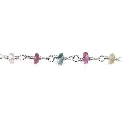 2.5mm Afghani Tourmaline Sterling Silver Chain by the foot