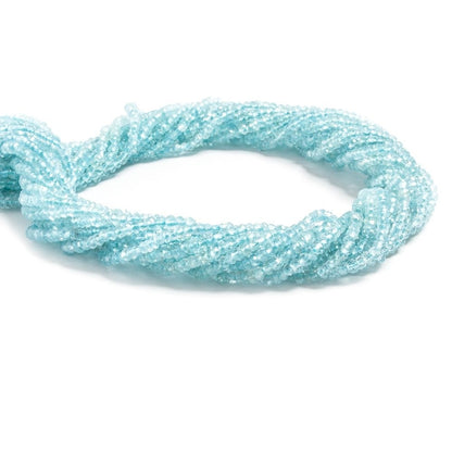 2.5mm Aquamarine faceted rondelle beads 13.5 inches 242 pieces