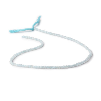 2.5mm Aquamarine Micro Faceted Cube Beads 12.5 inch 126 pieces