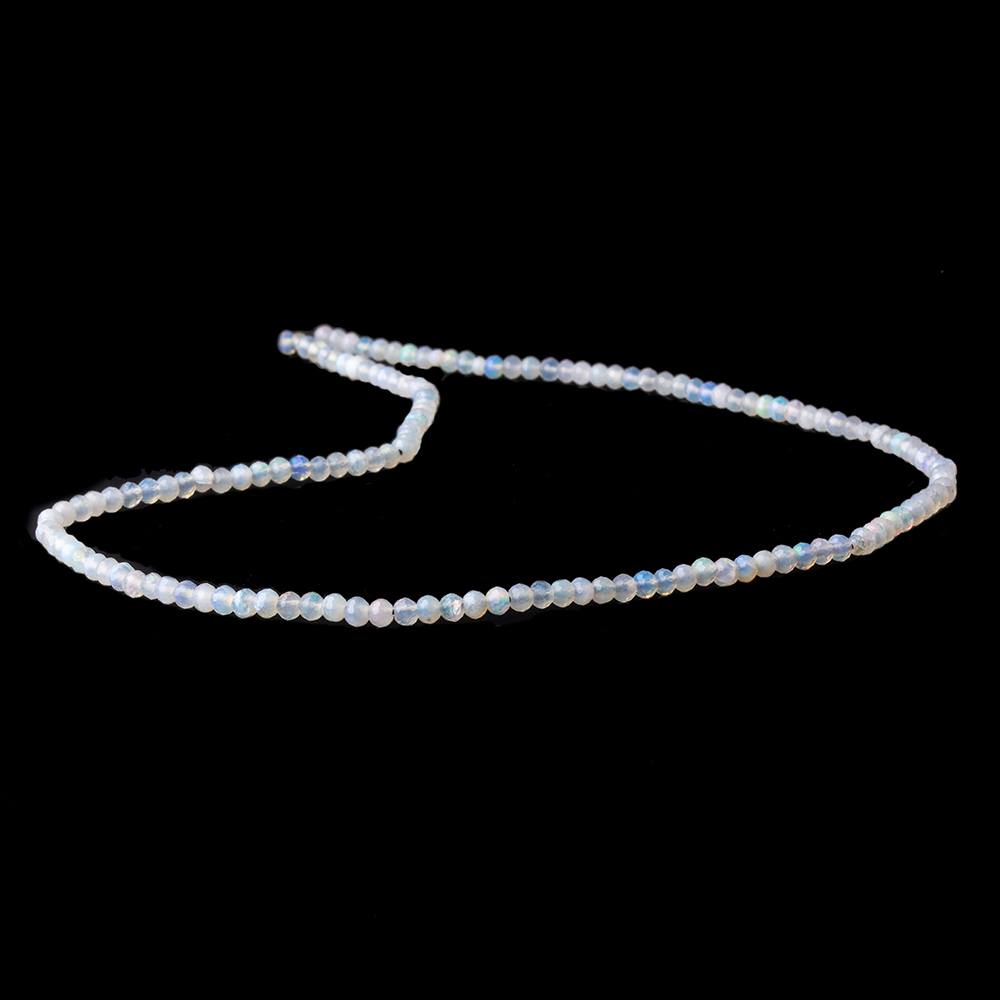 2.5mm Australian Opal micro faceted rondelles 12.5 inch 145 beads