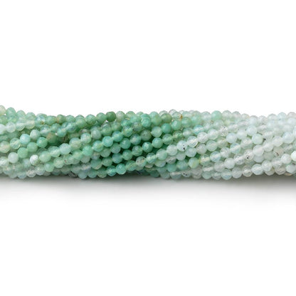 2.5mm Blue Peruvian Opal Micro Faceted Round Beads 16 inch 186 pieces