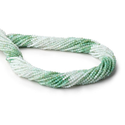 2.5mm Blue Peruvian Opal Micro Faceted Round Beads 16 inch 186 pieces