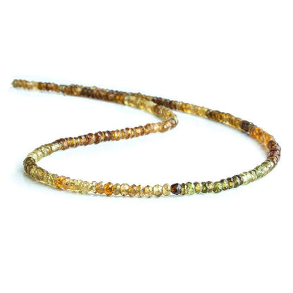 2.5mm Brown Green Tourmaline Faceted Rondelle Beads 13 inch 202 piece