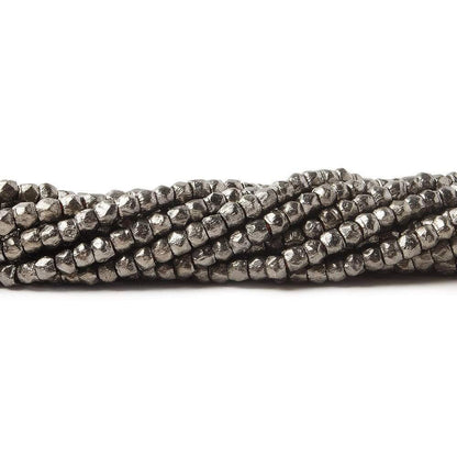 2.5mm Brushed Hand Cut Faceted Nugget Beads