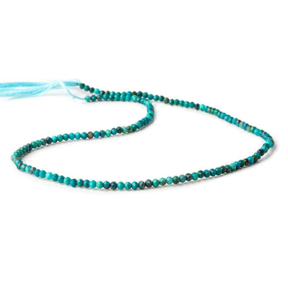 2.5mm Chrysocolla micro faceted round beads 12.5 inch 145 pieces