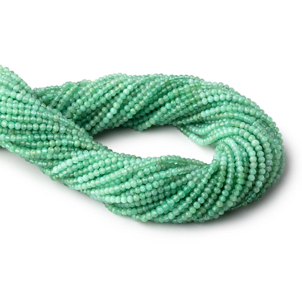 2.5mm Chrysoprase Micro Faceted Rondelle Beads 12.5 inch 142 pieces AA