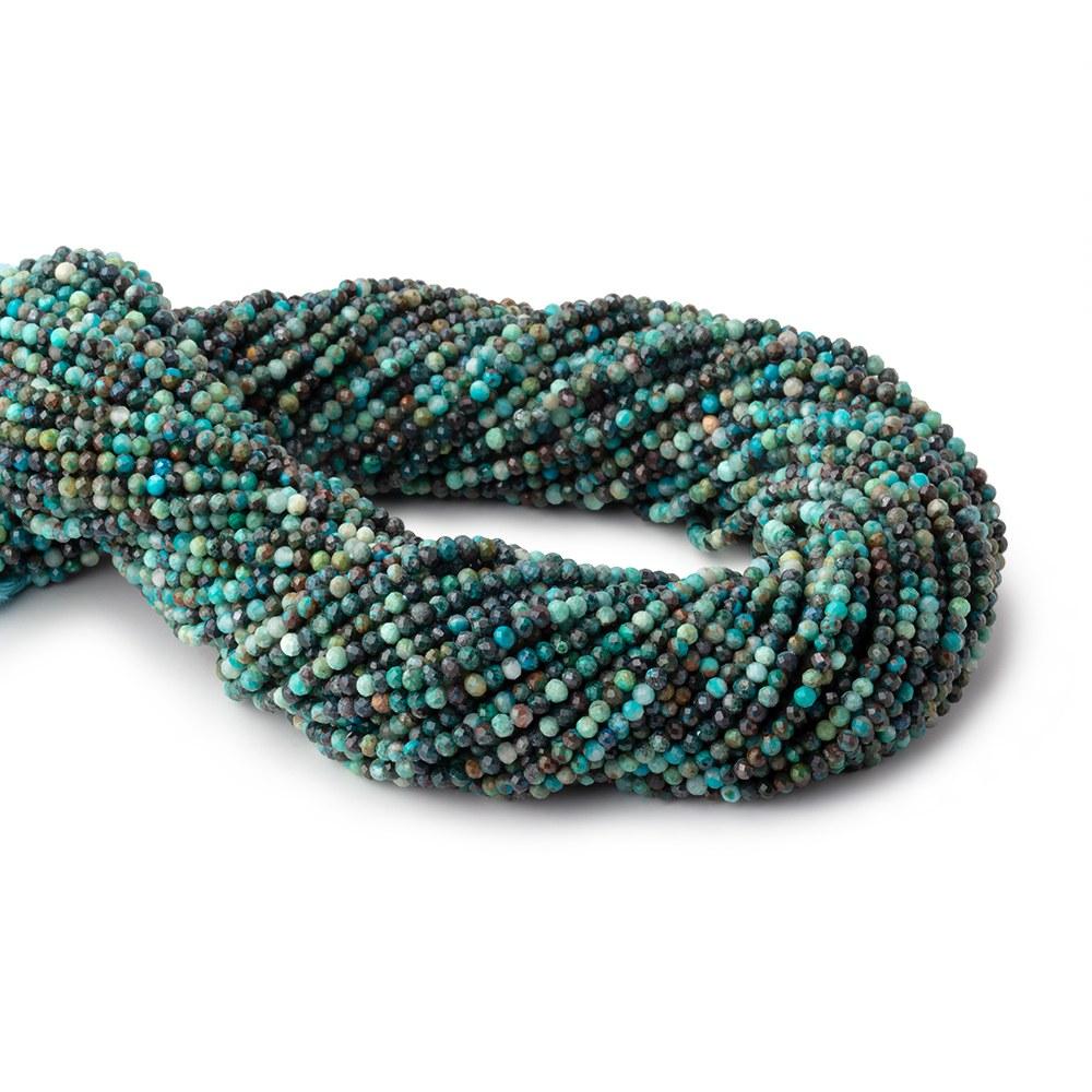 2.5mm Chyrsocolla Micro Faceted Rondelle Beads 12.5 inch 154 pieces