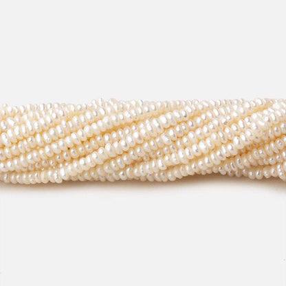 2.5mm Cream White center drilled Baroque freshwater pearls 16 inch 300 pieces