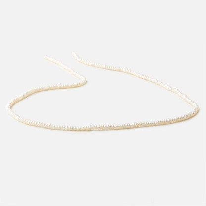 2.5mm Cream White center drilled Baroque freshwater pearls 16 inch 300 pieces