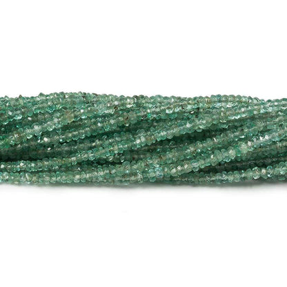 2.5mm Emerald Micro Faceted Rondelle Beads 13 inch 250 pieces