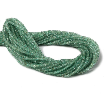 2.5mm Emerald Micro Faceted Rondelle Beads 13 inch 250 pieces