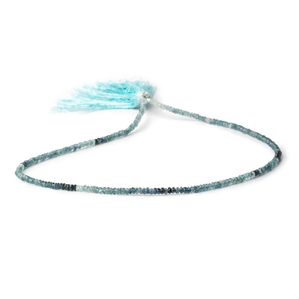 2.5mm Indicolite Tourmaline Faceted Rondelle Beads 13 inch 242 pieces