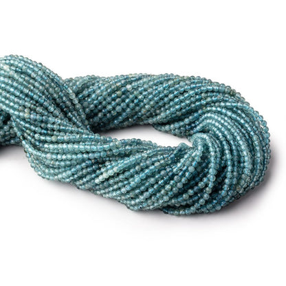 2.5mm Indicolite Tourmaline Micro Faceted Round Beads 12.5 inch 126 pieces