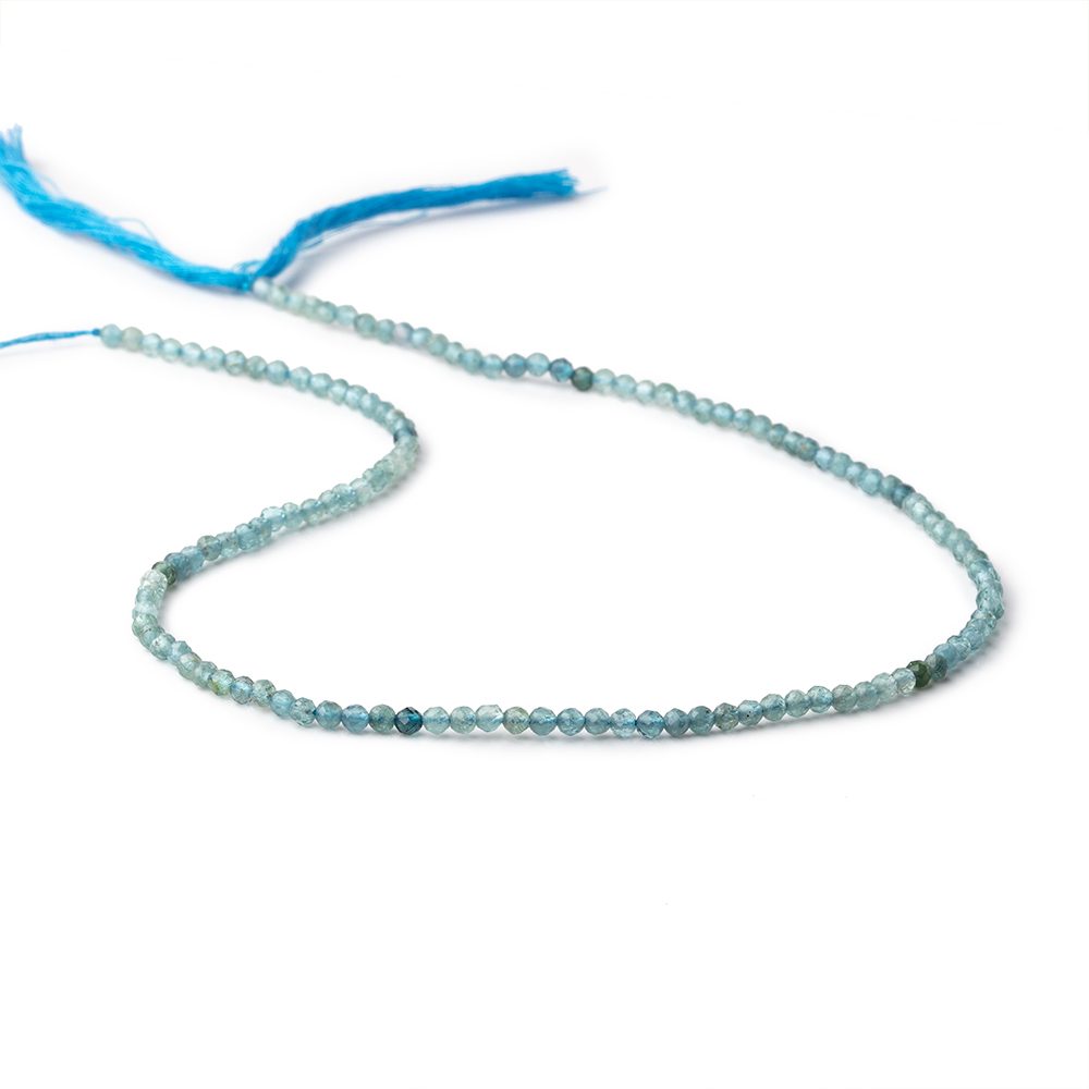 2.5mm Indicolite Tourmaline Micro Faceted Round Beads 12.5 inch 126 pieces