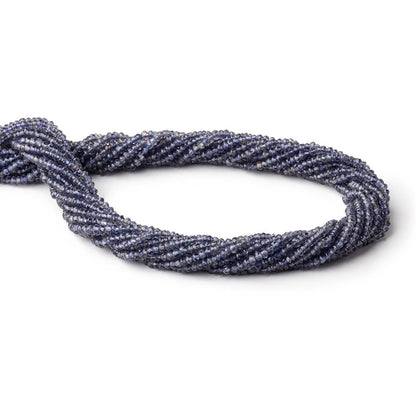 2.5mm Iolite Faceted Rondelle Beads 13.5 inch 200 pieces