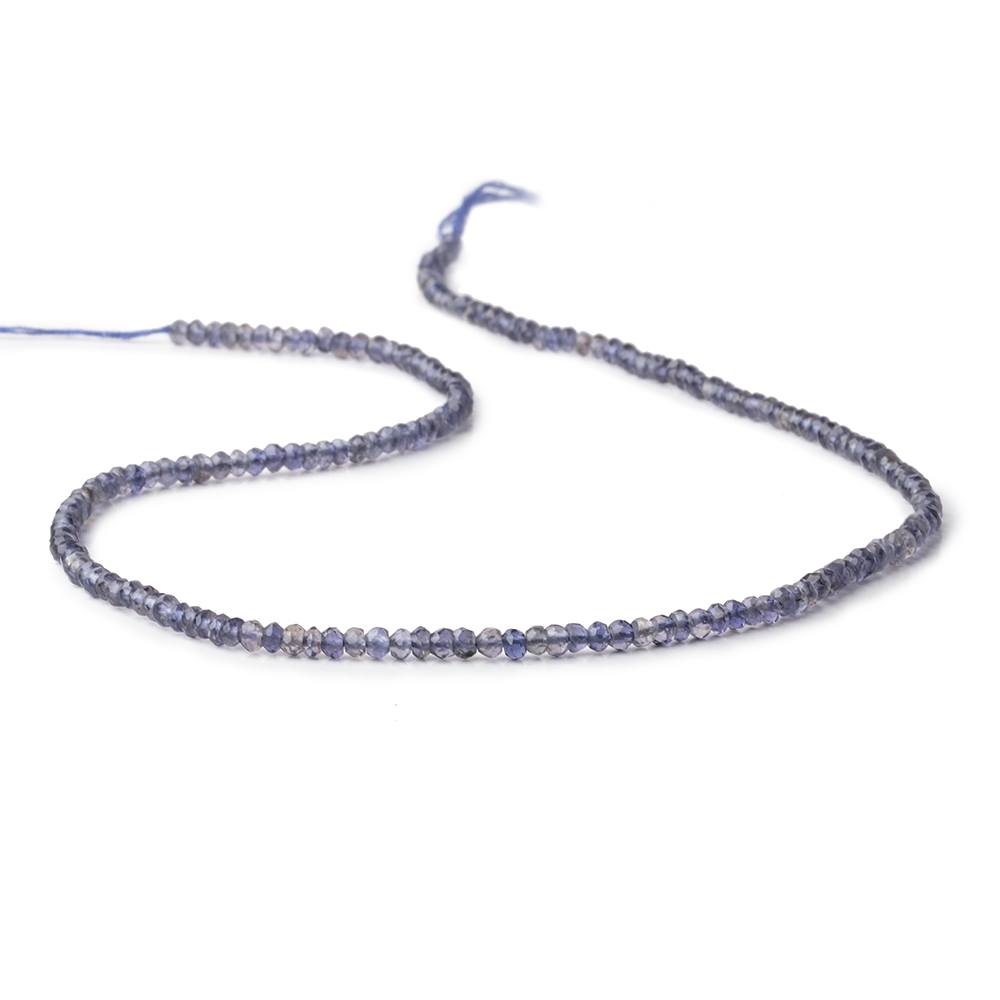2.5mm Iolite Faceted Rondelle Beads 13.5 inch 200 pieces