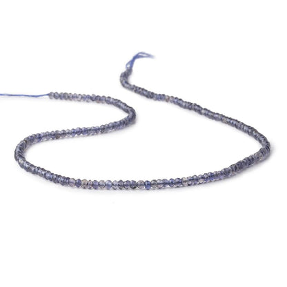 2.5mm Iolite Faceted Rondelle Beads 13.5 inch 200 pieces