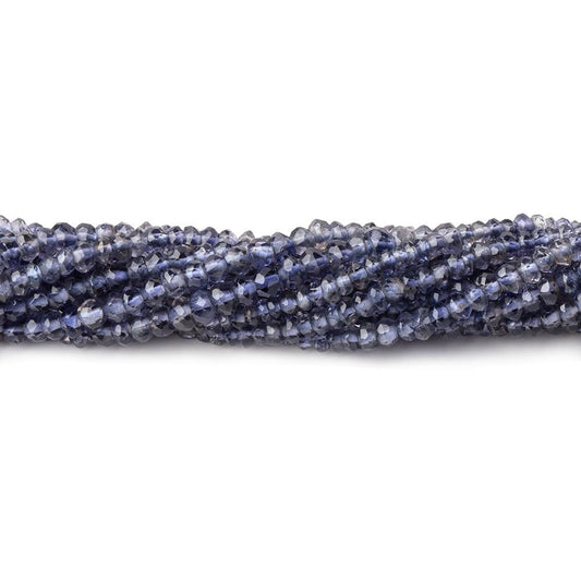 2.5mm Iolite Faceted Rondelle Beads 13.5 inch 200 pieces