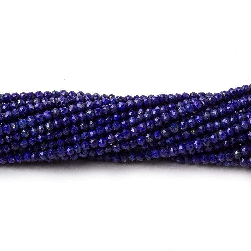 2.5mm Lapis Lazuli MicroFaceted rondelle beads 17 inch 200 pieces