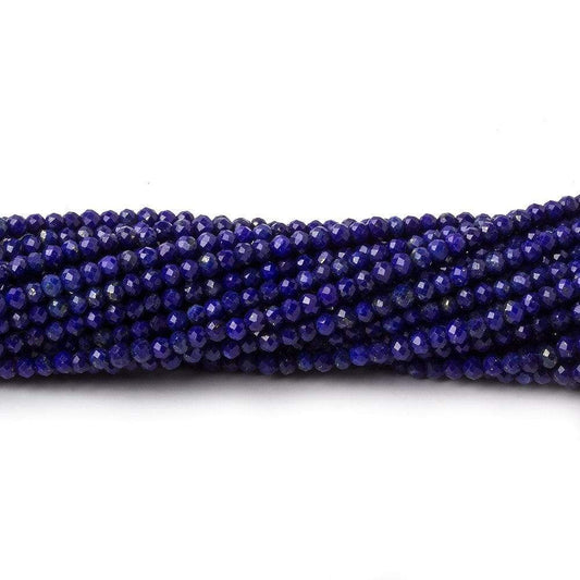 2.5mm Lapis Lazuli MicroFaceted rondelle beads 17 inch 200 pieces