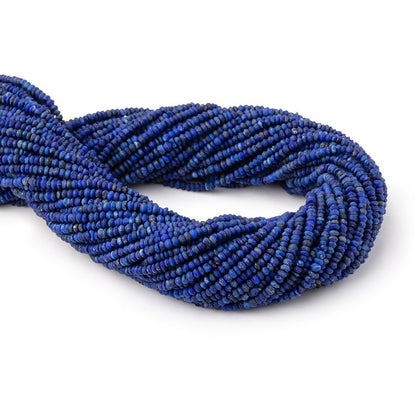 2.5mm Lapis Lazuli Plain Disc Rondelle Beads 15 inch 274 pieces