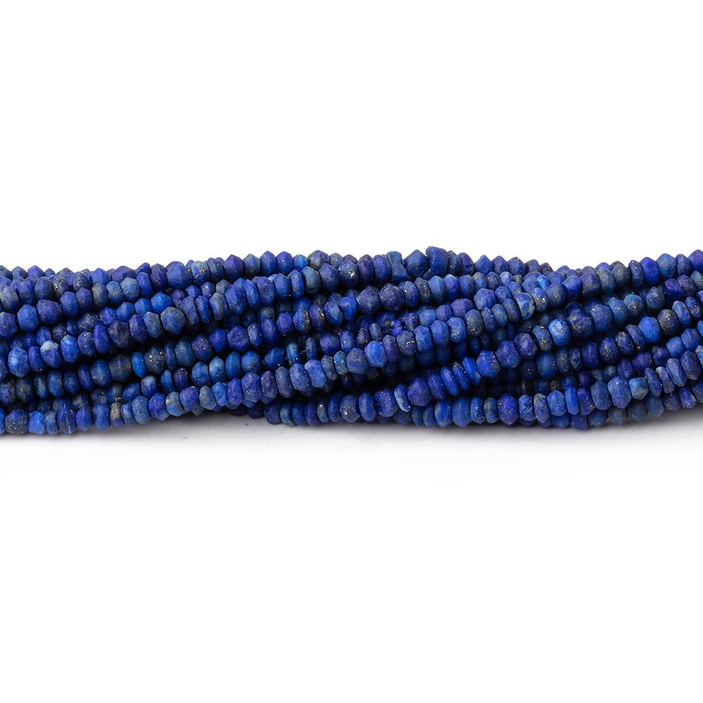 2.5mm Lapis Lazuli Plain Disc Rondelle Beads 15 inch 274 pieces