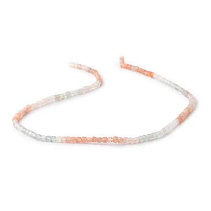 2.5mm Madagascar Sunstone Micro Faceted Cube Beads 12.5 inch 126 pieces