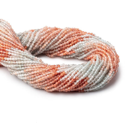 2.5mm Madagascar Sunstone Micro Faceted Round Beads 12 inch 132 pieces