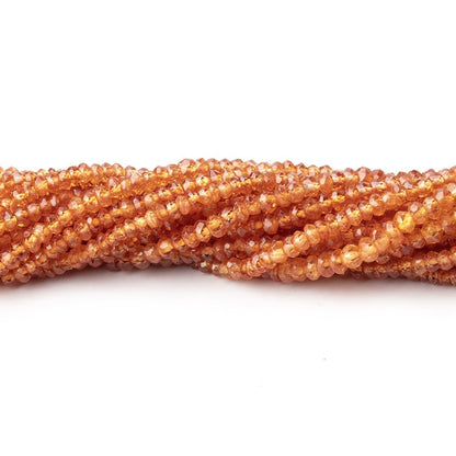 2.5mm Mandarin Garnet Faceted Rondelle Beads 14 inch 200 pieces