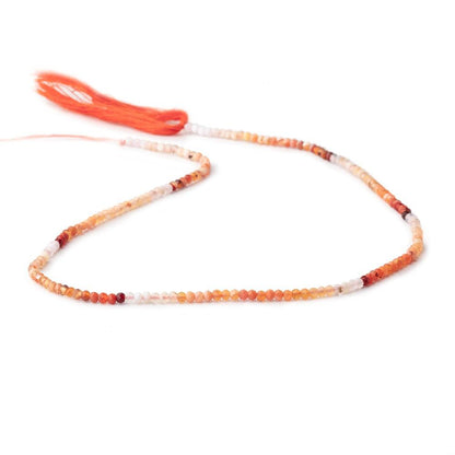 2.5mm Mexican Fire Opal Micro Faceted Rondelle Beads 12.5 inch 170 pieces AA