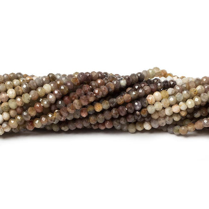 2mm Multi Color Sapphire Micro Faceted rondelle beads 13 inch 160 pcs