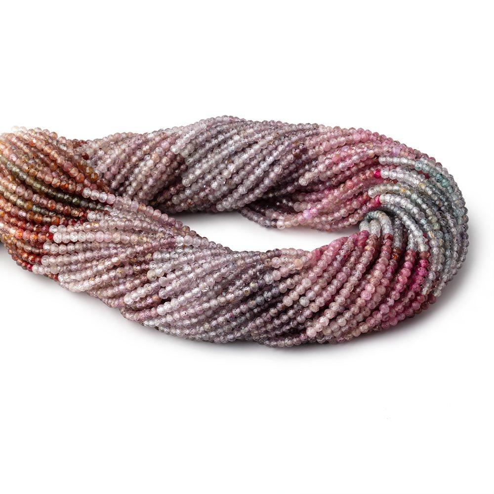 2.5mm Multi Color Spinel Micro Faceted Rondelle Beads 12.5 inch 151 pieces AA