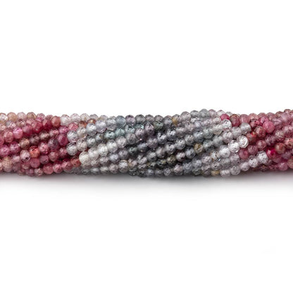 2.5mm Multi Color Spinel Micro Faceted Rondelle Beads 12.5 inch 151 pieces AA