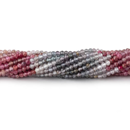2.5mm Multi Color Spinel Micro Faceted Rondelle Beads 12.5 inch 151 pieces AA