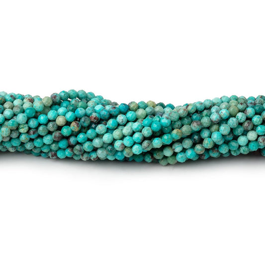 2.5mm Multi Color Turquoise micro faceted round beads 12.5 inch 132 pieces AA