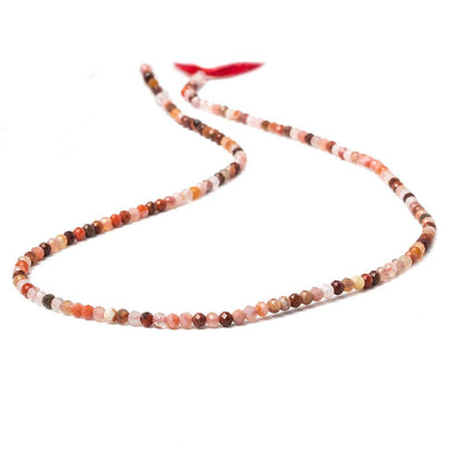 2.5mm Multi Jasper & Agate micro faceted rondelle beads 12.5 inch 155 pcs