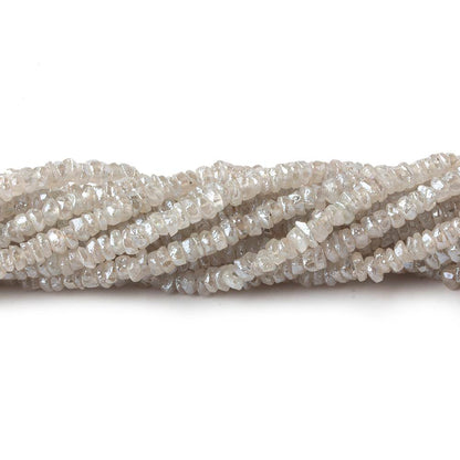 3.5mm Mystic Champagne Zircon native cut rondelle beads 16 inch 250pcs