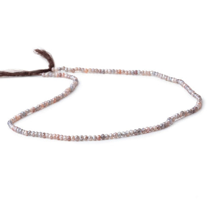 2.5mm Mystic Chocolate Moonstone Micro Faceted Rondelles 12.5 inch 172 Beads