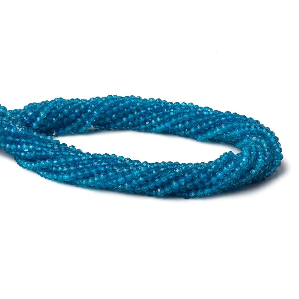 2.5mm Neon Apatite Micro Faceted Rondelle Beads 13 inch 135 pieces AAA