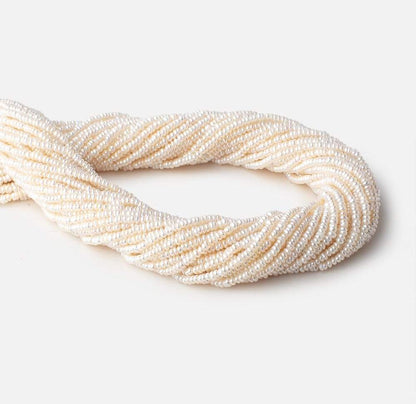 2.5mm Off White Center Drilled Button Freshwater Pearls 15.5 inch 305 pieces