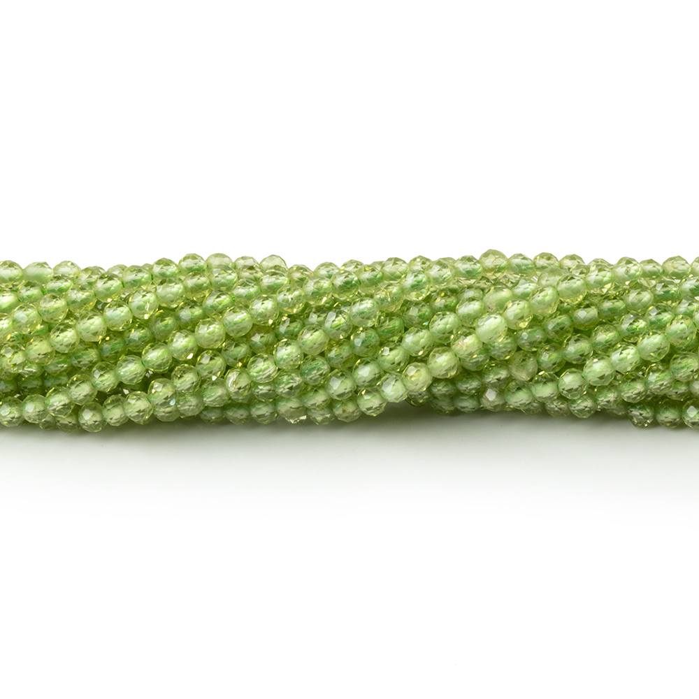 2.5mm Peridot Micro Faceted Round Beads 12.5 inch 135 pieces AAA