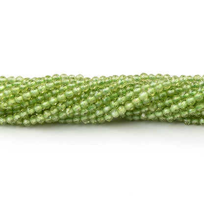 2.5mm Peridot Micro Faceted Round Beads 12.5 inch 135 pieces AAA