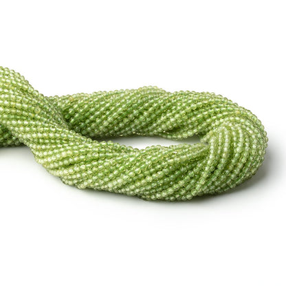 2.5mm Peridot Micro Faceted Round Beads 12.5 inch 135 pieces AAA