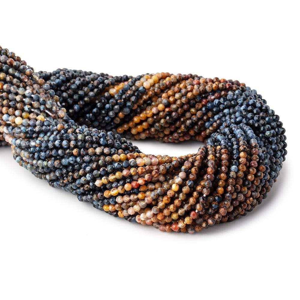 2.5mm Pietersite Micro Faceted Round Beads 12 inch 140 pieces