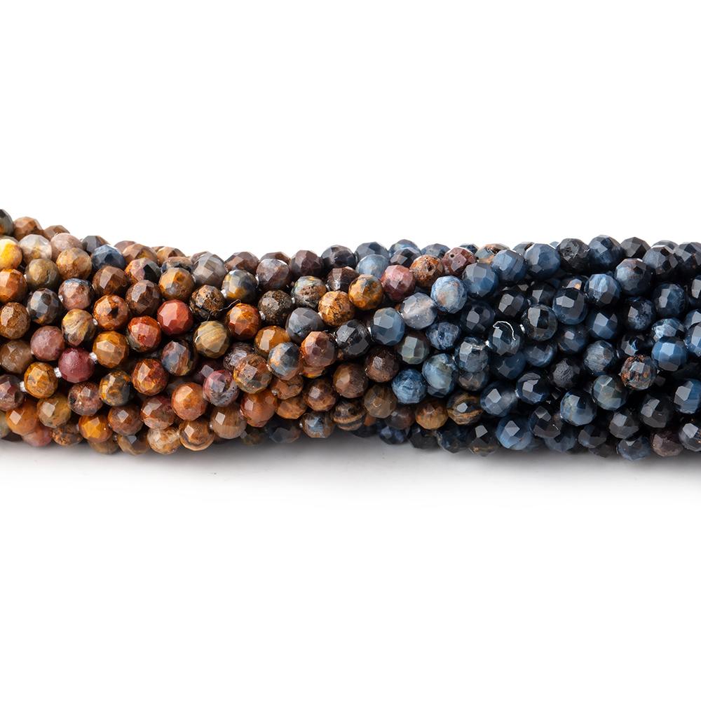 2.5mm Pietersite Micro Faceted Round Beads 12 inch 140 pieces
