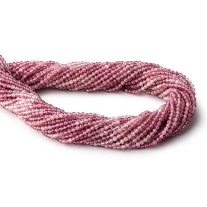 2.5mm Pink Tourmaline Micro Faceted Round Beads 15.25 inch 158 pieces AAA
