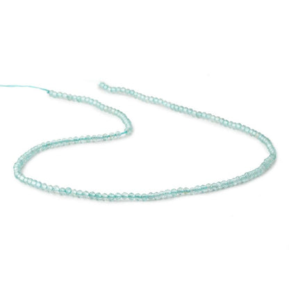 2.5mm Pool Blue Apatite Micro Faceted Rondelle Beads 12.5 inch 157 pieces AA