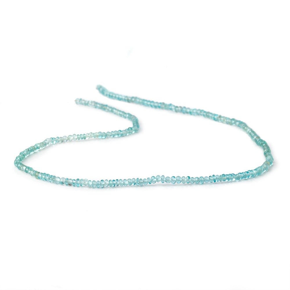 2.5mm Pool Blue Apatite Plain Rondelle Beads 13.5 inch 263 pieces